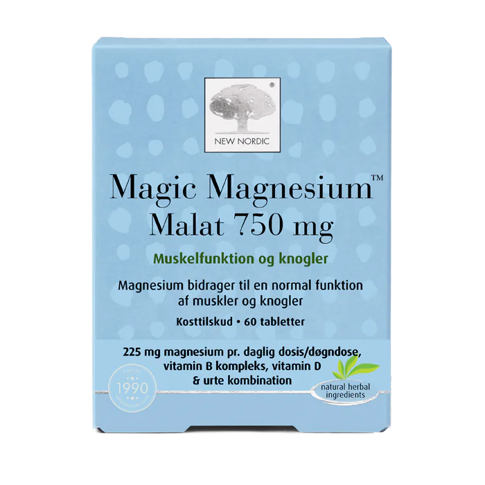 New Nordic - Magic Magnesium Malat (Muskelfunktion og knogler) - 60 tabeletter