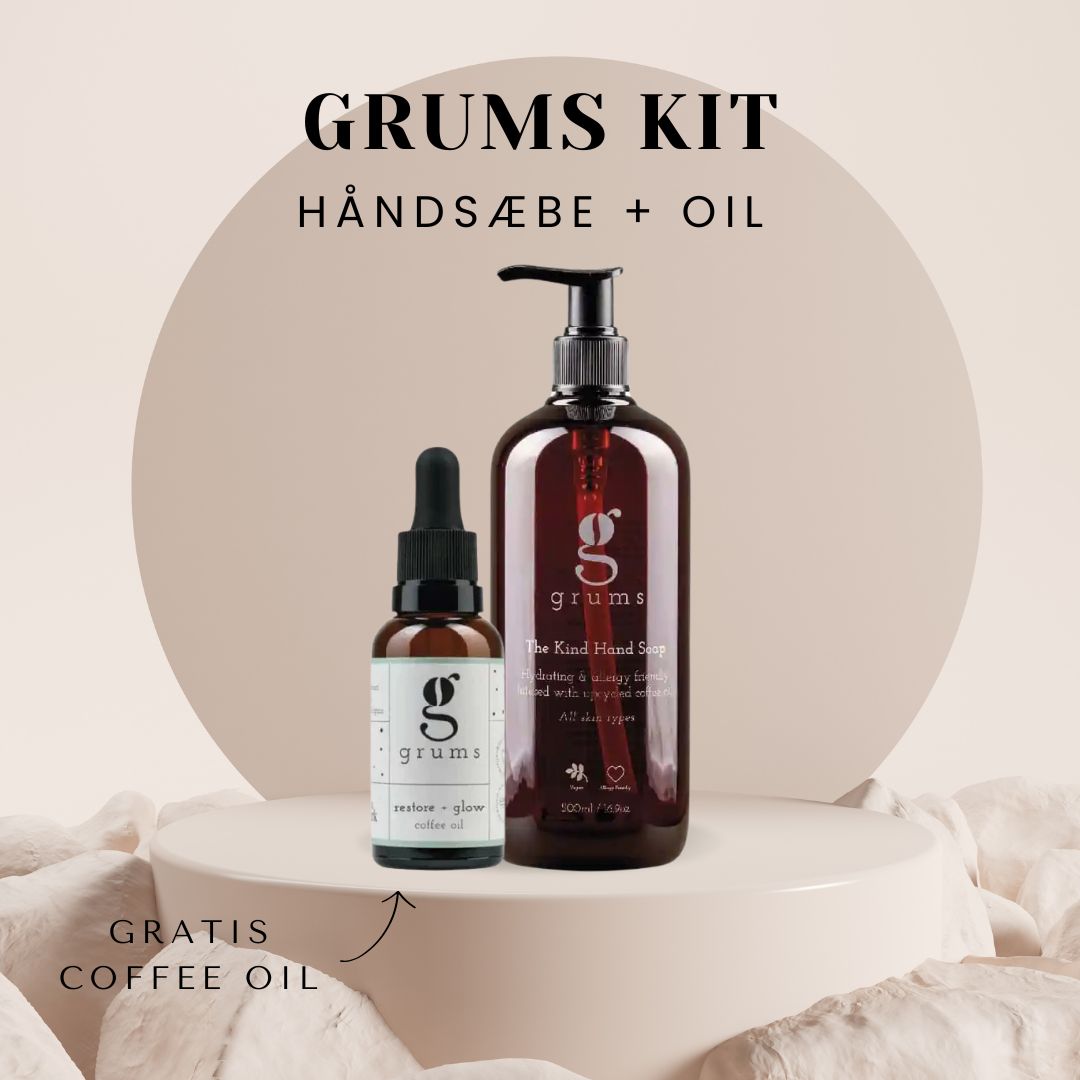 Grums kit - Håndsæbe + gratis glow coffee oil