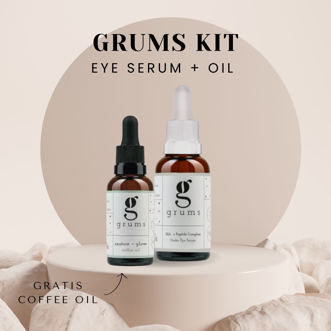 Grums kit - Eye Serum + GRATIS Glow coffee oil