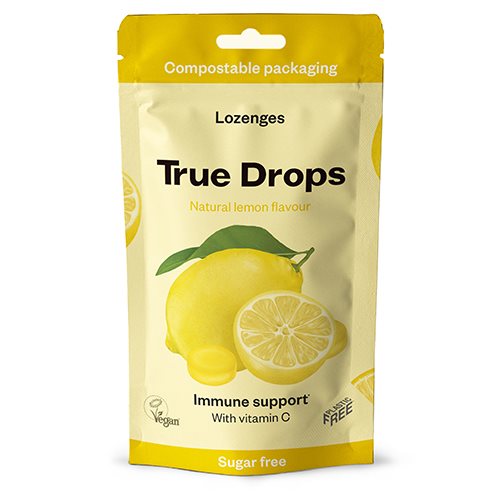 True Drops - Halspastiller Citron - sukkerfri - 70 g.