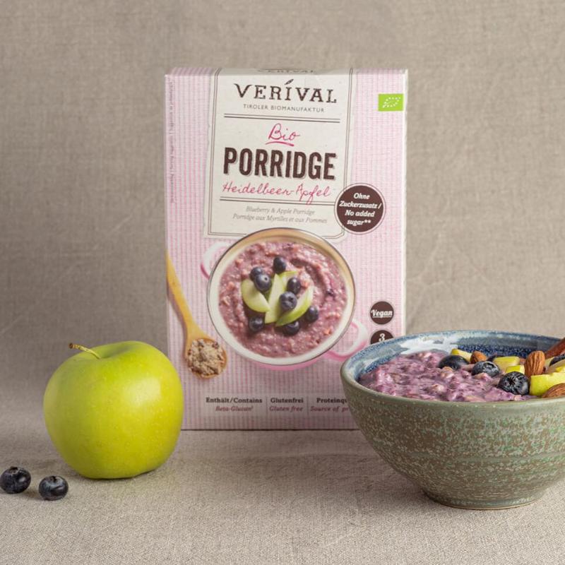 Verival  - Grød - Blåbær-Æble Økologisk - 350 g.