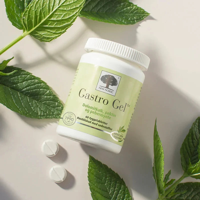 New Nordic - Gastro Gel - (Mindsker luftdannelse) - 60 tyggetabeletter