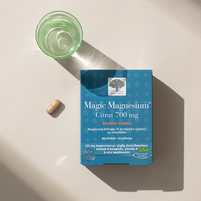 New Nordic - Magic Magnesium Citrat 700 Mg. (Mindsker træthed) - 60 tabletter
