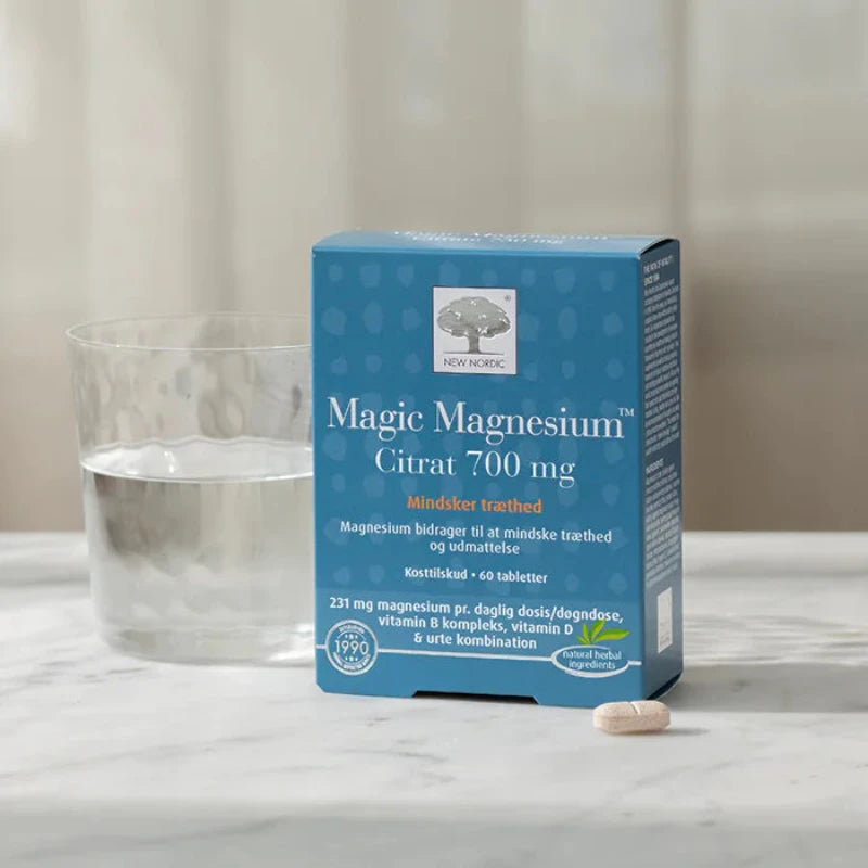 New Nordic - Magic Magnesium Citrat 700 Mg. (Mindsker træthed) - 60 tabletter
