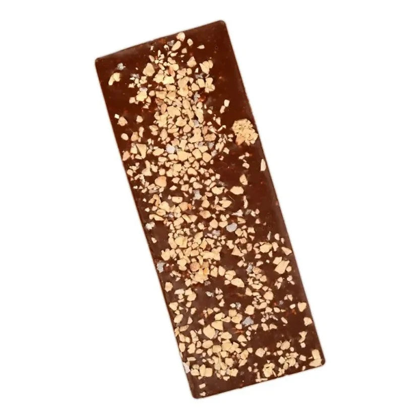 ØKOLADEN - ØKOLOGISK MÆLKECHOKOLADE - FRANSK NOUGAT - 75 g.