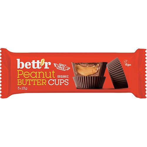 Bett'r - Praliner med peanut smør fyld - Økologisk - 39 g