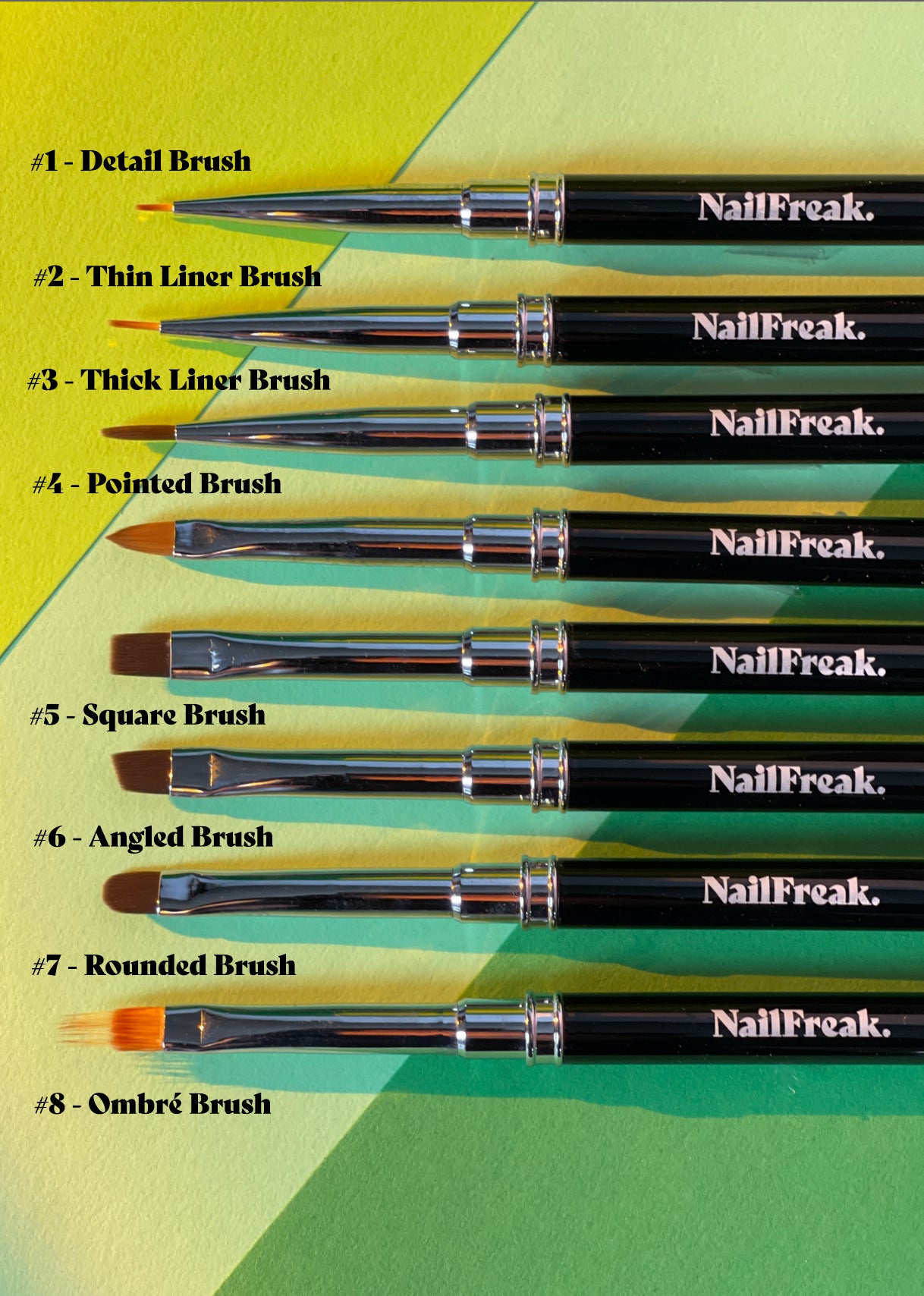 Nailart pensel #6 Angled Brush